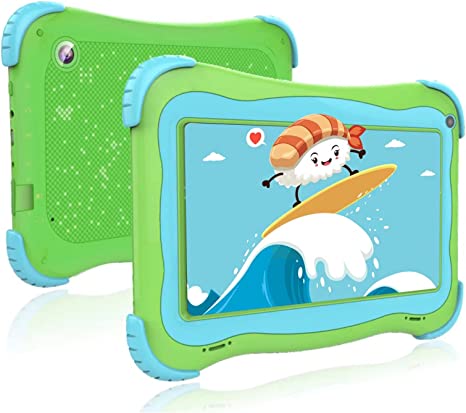 Photo 1 of Kids Tablet 7 inch Android Tablet for Kids, Tablet for Toddlers Tablet with WiFi Parental Control Dual Camera 1GB 32GB Google Play store YouTube Netflix for Boys Girls (Green)
