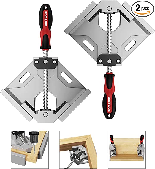 Photo 1 of Woodworking Tools, WETOLS Corner Clamp - 90 Degree Right Angle Clamp - Single Handle Corner Clamp with Adjustable Swing Jaw Aluminum Alloy, Photo Framing, Welding and Framing