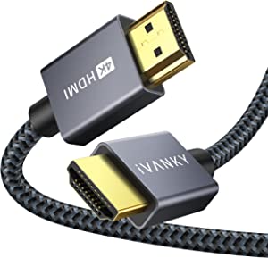 Photo 1 of 4K HDMI Cable 10 ft, iVANKY 18Gbps High Speed HDMI Cables, 4K@60Hz HDR HDMI 2.0 Aluminum Shell & Braided HDMI Cord, 4K 2K 1080P 3D 32AWG ARC for MacBook Pro 2021,UHD TV,Laptop,Monitor,PS4,Xbox One,&More
