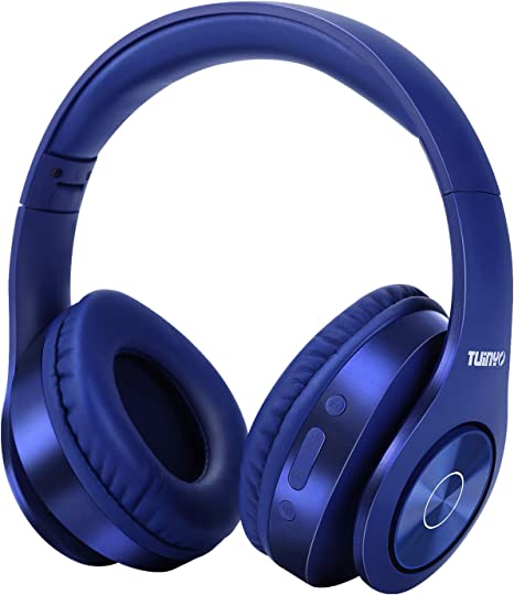 Photo 1 of Bluetooth Headphones Wireless, TUINYO Over Ear Stereo Wireless Headset 40H Playtime with deep bass, Soft Memory-Protein Earmuffs, Built-in Mic Wired Mode PC/Cell Phones/TV-Dark Blue
