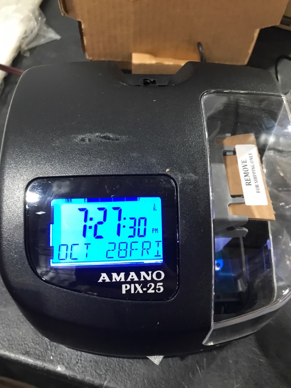 Photo 3 of AMANO PIX-25 PORTABLE, TIME CLOCK/DATE STAMP
