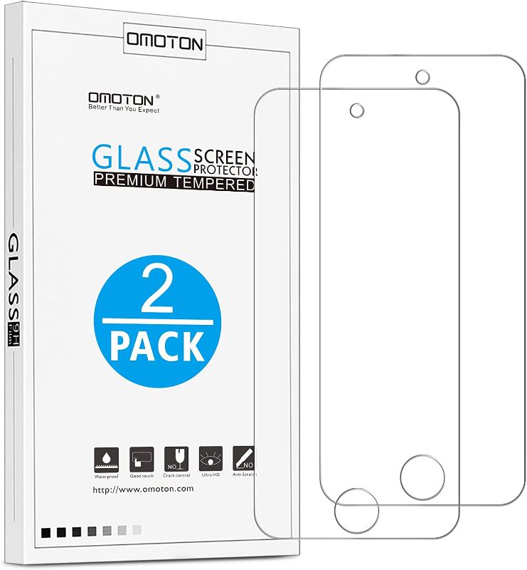 Photo 1 of OMOTON Tempered Glass Screen Protector for New iPod Touch 7th Generation 6th Gen 5th Gen (2015/2019 Released), 2 Pack