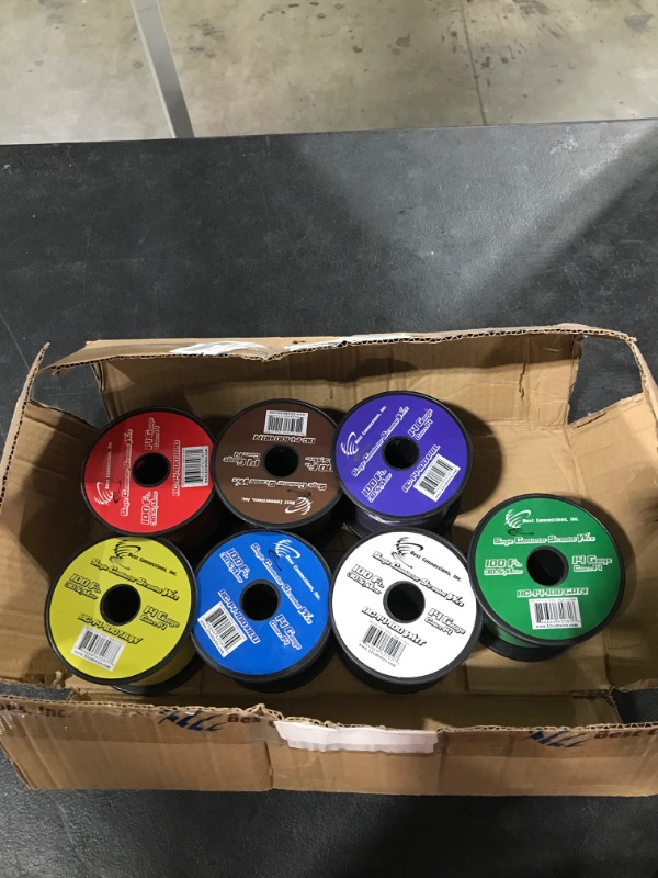 Photo 2 of Audiopipe Trailer Light Cable Wiring for Harness 100ft spools 14 Gauge 7 Wire 7 Colors