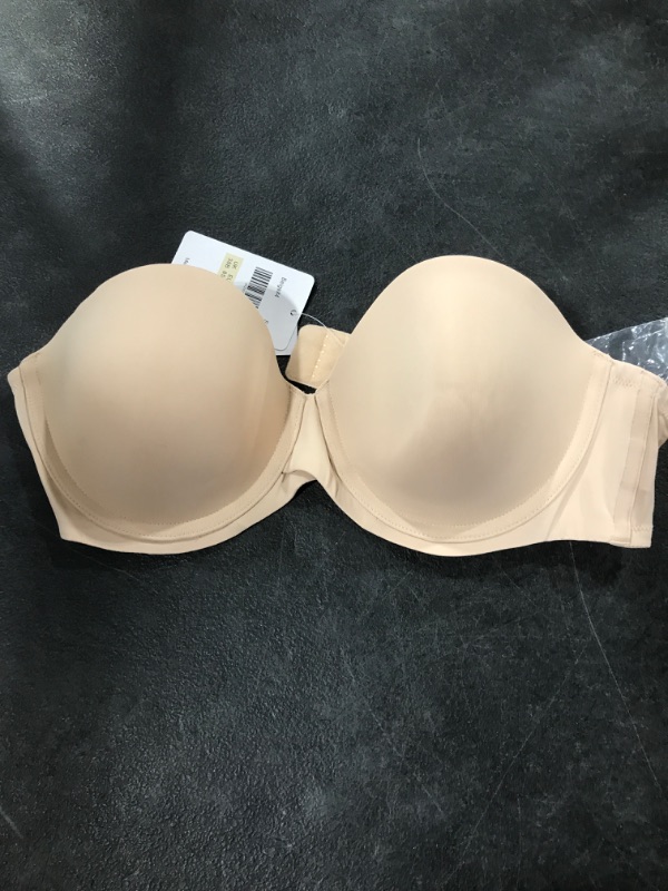 Photo 2 of MELENECA Women's Stay Put Padded Cup with Lift Underwire Push up Strapless Bras Beige 38B
