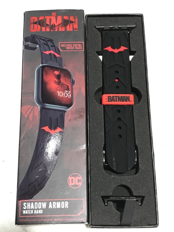 Photo 2 of DC Comics – The Batman Shadow Armor 3D Smartwatch Band – Officially Licensed, Compatible with Every Size & Series of Apple Watch (watch not included)
