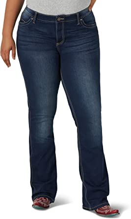 Photo 1 of Wrangler Women's Q-Baby Plus Size Mid Rise Boot Cut Ultimate Riding Jean - 22/32
