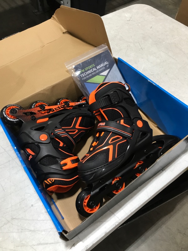 Photo 2 of 2PM SPORTS Torinx Orange/Red/Green Black Boys Adjustable Inline Skates