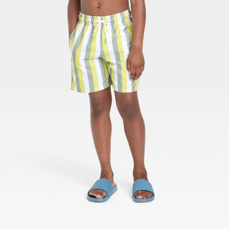 Photo 1 of Boys' Solid Swim Shorts - Cat & Jack™--SIZE XS 4/5