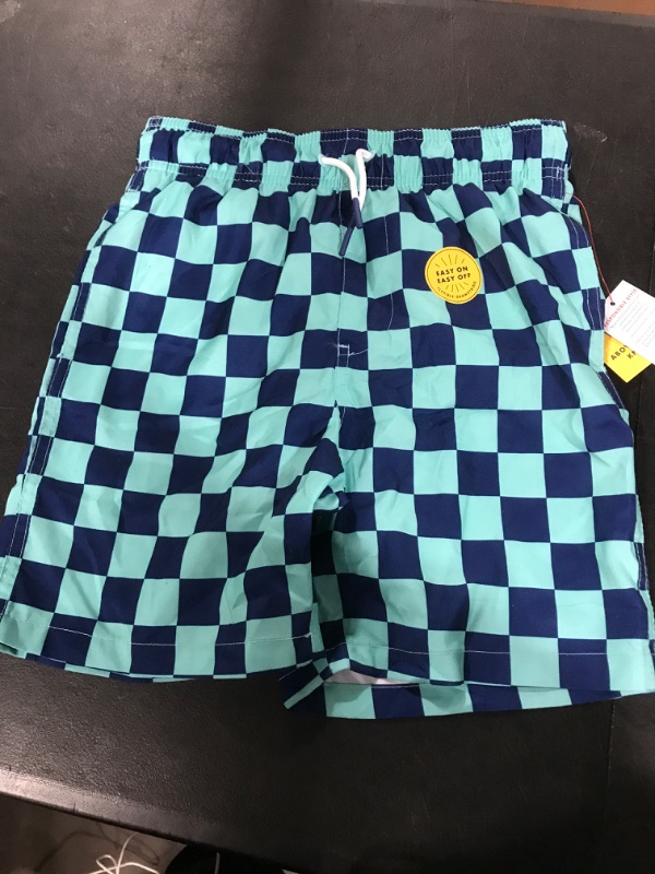 Photo 2 of Boys' Checkered Swim Shorts - Cat & Jack™---SIZE M
