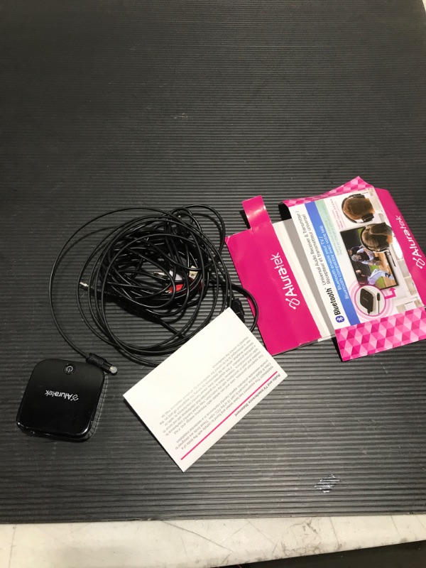 Photo 1 of Aluratek ADB1B Bluetooth Audio Receiver and Transmitter, 2-in-1 Wireless 3.5mm, AUX, Optical Audio Adapter, Pairing with 2 Bluetooth Headphones Simultaneously in Transmitter Mode