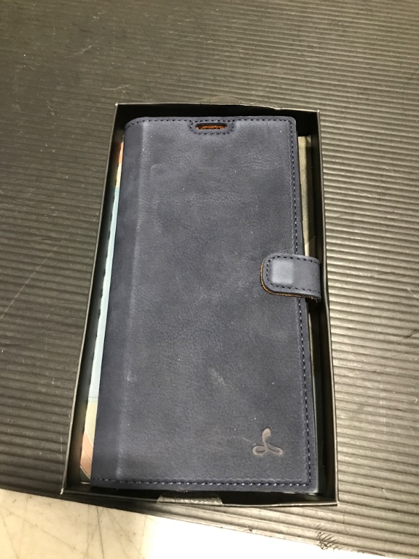 Photo 1 of Snakehive Samsung Galaxy Ultra S22 Wallet Case | Genuine Leather Wallet Phone Case with Card Holder | Flip Folio Case/Cover with Stand | Compatible with Samsung Galaxy S22 Ultra | (Navy)