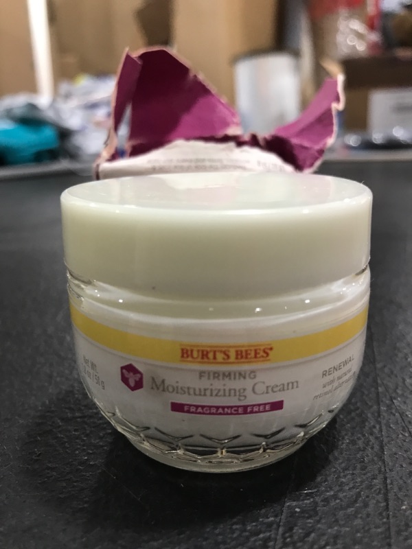 Photo 2 of Burt's Bees Renewal Firming Moisturizing Cream - Unscented - 1.8oz. BOX DAMAGE. 
