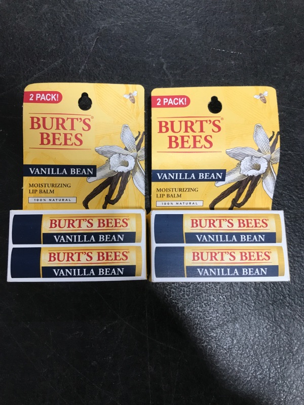 Photo 2 of Burt's Bees 100% Natural Moisturizing Lip Balm Vanilla Bean - 0.15 Oz X 2 Pack
