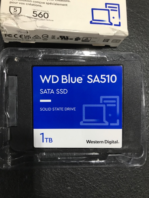 Photo 4 of WD Blue SA510 1TB SSD 2.5" SATA Solid State Drive (WDS100T3B0A). OPEN BOX. 
