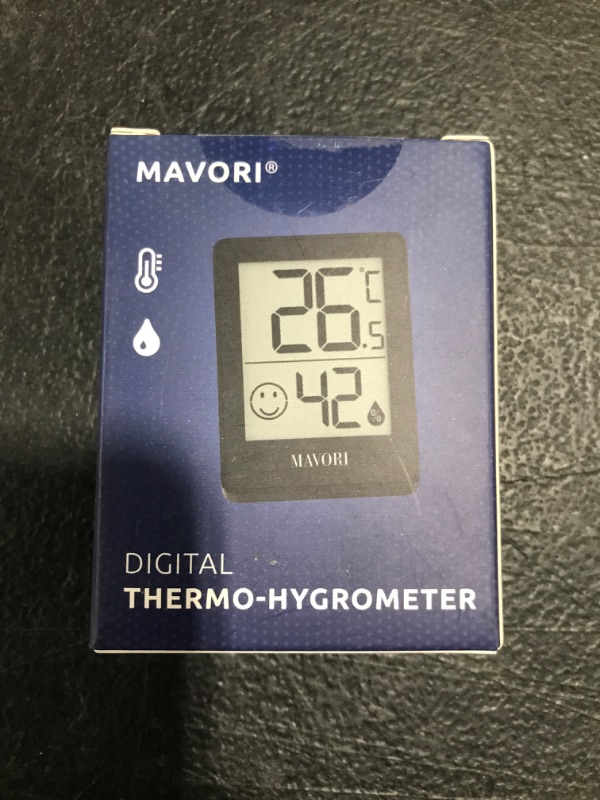 Photo 2 of MAVORI® Indoor Thermometer Digital Hygrometer with Precise Measured Values Humidity Gauge Room Thermometer for Home with Accurate Temperature Humidity Monitor for Greenhouse, Office, Plant, Basement
