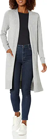 Photo 1 of Amazon Essentials Women's Lightweight Longer Length Cardigan Sweater (Available in Plus Size). SIZE SMALL. 
