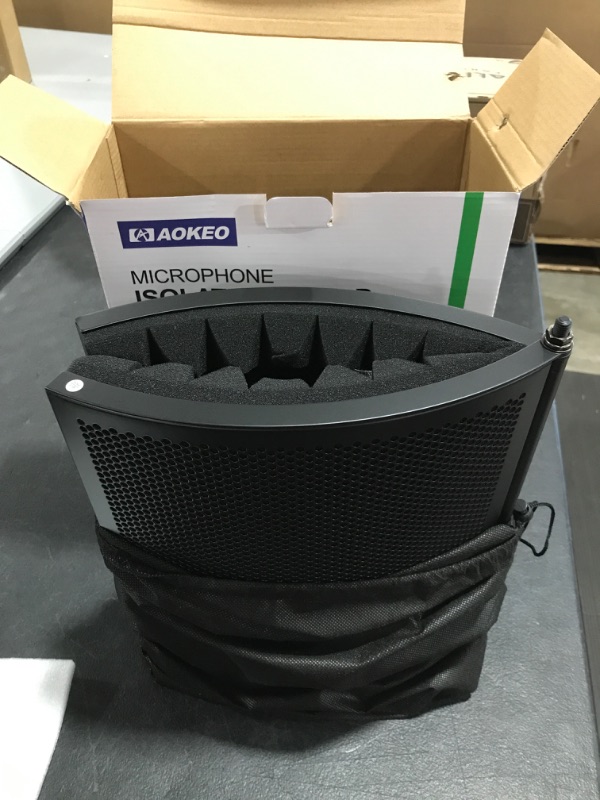 Photo 4 of Aokeo (AO-302) Professional Studio Recording Microphone Isolation Shield.High Density Absorbent Foam Is Used to Filter Vocal. Suitable for Blue Yeti a
