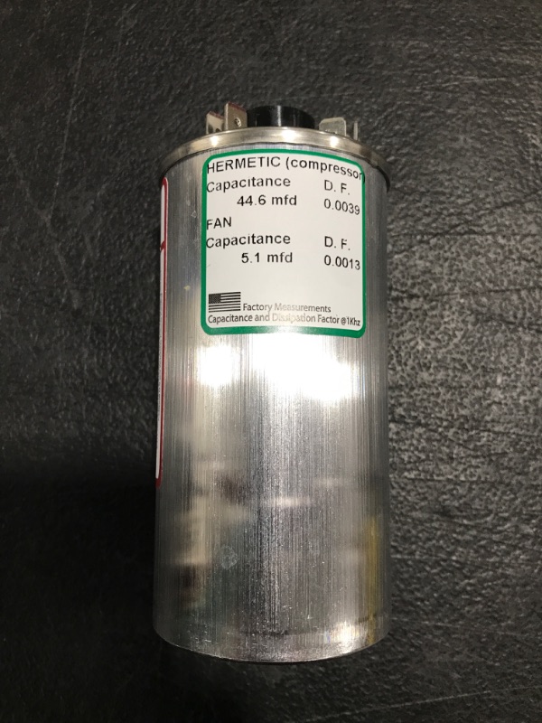 Photo 3 of Amrad Engineering 132341 Round USA-Made Motor Run Capacitor, 45-5 MFD - 370-440 VAC
