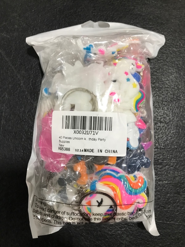 Photo 2 of 40 Pcs Cute Keychain Key Tags Silicone Cartoon Key Rings Unicorn Dinosaur Animal Astronaut Rainbow Party Favor Gift Kids Boy Girl Goodie Bags Fillers for Birthday Christmas Halloween Party Supplies. PHOTO FOR REFERENCE, MAY VARY. 
