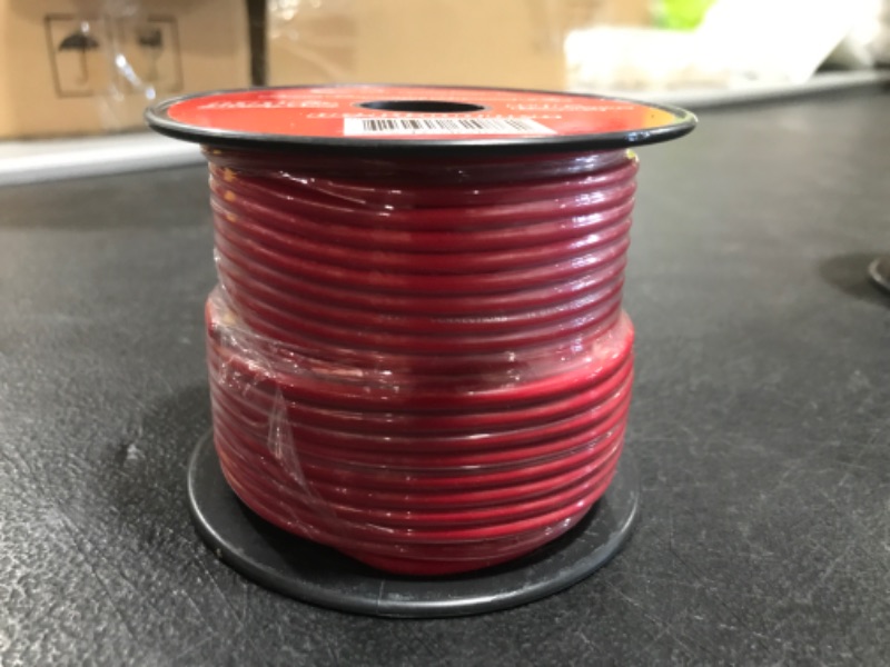 Photo 3 of 14 Gauge Stranded Wire - 100 Power Ground Remote Primary Hook-up Cable 12-Volt (Red)
