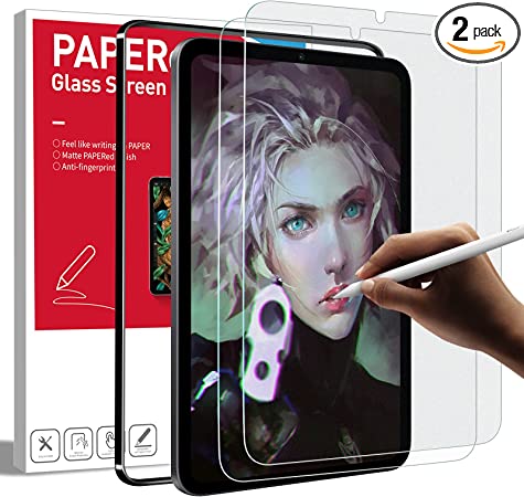 Photo 1 of Ambison [2 Pack] Papered Glass Screen Protector Designed for iPad Mini 6 2021, Install Frame/Easy Installation/Anti Glare, Paper-Matte Finish Writing Feel Like Paper, 2nd Gen Apple Pencil Compatible
