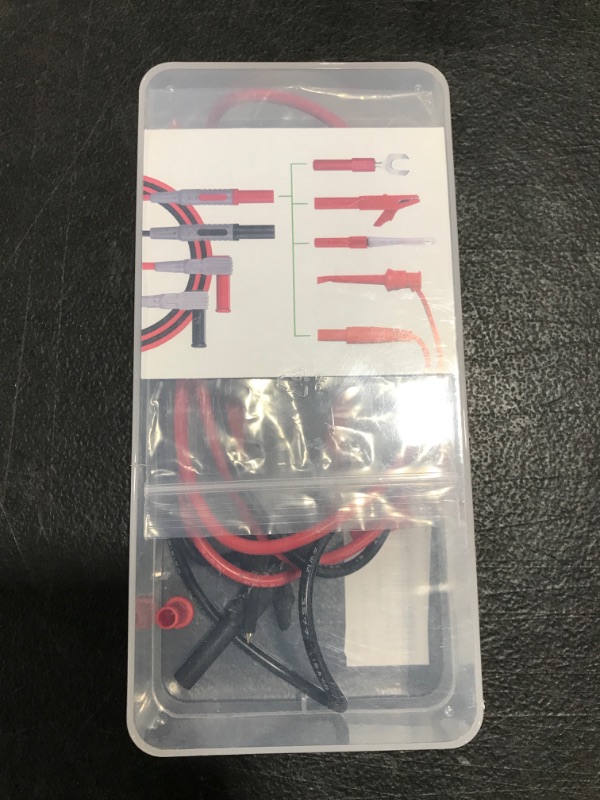 Photo 3 of Bionso 25-Piece Multimeter Leads Kit, Professional and Upgraded Test Leads Set with Replaceable Gold-Plated Multimeter Probes, Alligator Clips, Test Hooks and Back Probe Pins.
