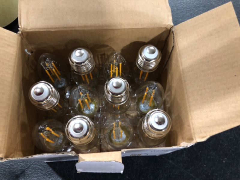 Photo 1 of FLSNT B11 E26 Base LED Candelabra Light Bulbs 60W Equivalent,Dimmable,LED Candle Light Bulbs,2700K Soft White,12 Pack