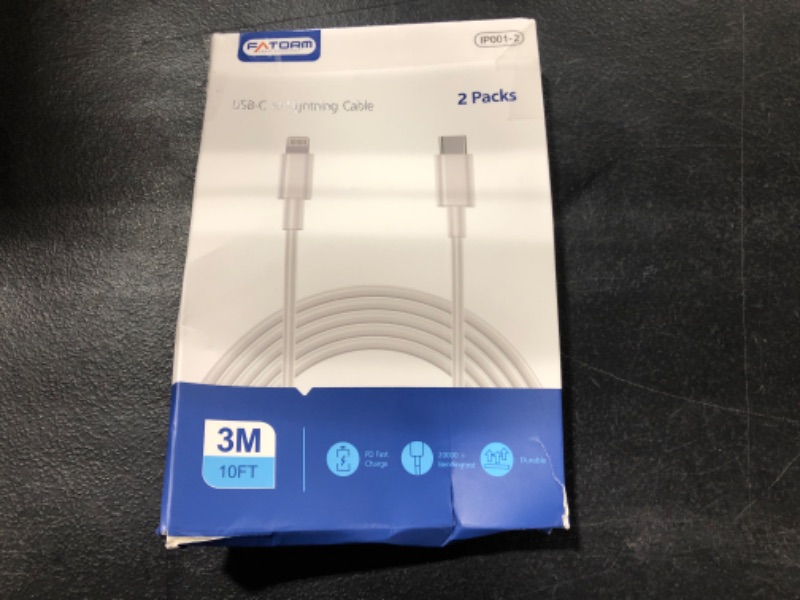 Photo 1 of USB-C to Lightning Cable 2 Pack 3M/10ft