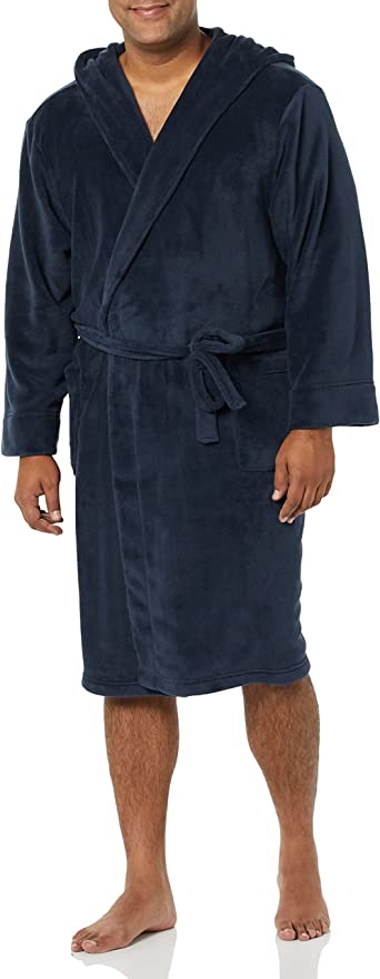 Photo 1 of Amazon Essentials Men's Mid-Length Plush Robe
