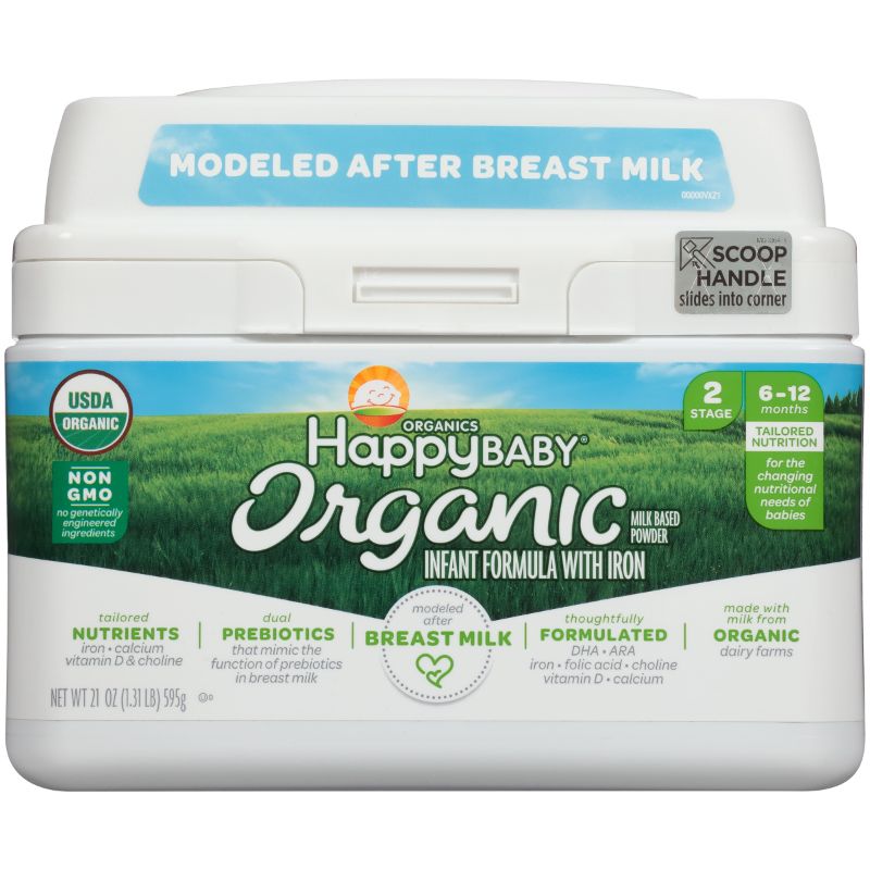 Photo 1 of Happy Baby Organic Infant Formula with Iron Stage 2 21 Oz. BB 04/2024.
