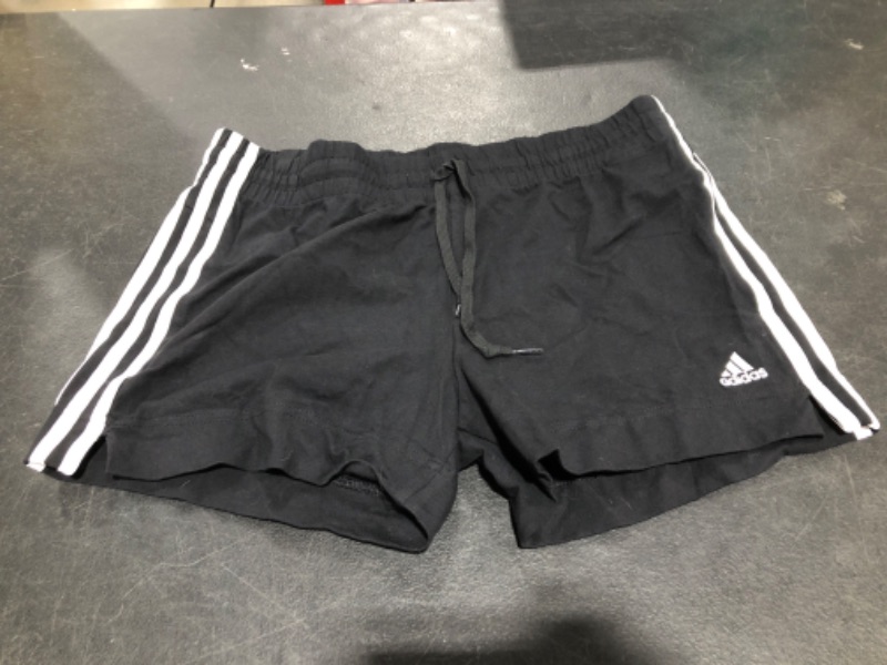 Photo 2 of adidas Women's Essentials Slim 3-Stripes Shorts. SIZE LARGE. 
