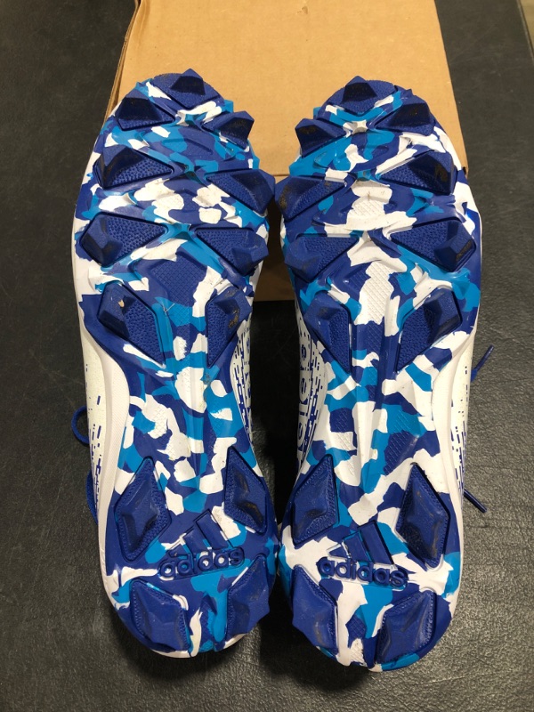 Photo 5 of Adidas Men's Adizero Spark Football Cleats Team Royal Blue/White, 10 / 11 - Football at Academy Sports. SIZE 10 US. PRIOR USE. 
