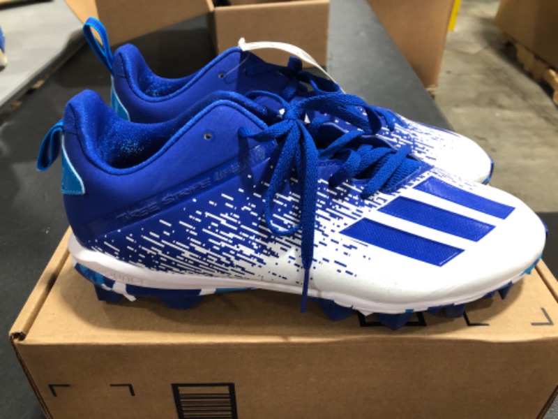 Photo 3 of Adidas Men's Adizero Spark Football Cleats Team Royal Blue/White, 10 / 11 - Football at Academy Sports. SIZE 10 US. PRIOR USE. 
