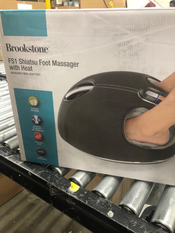 Photo 4 of Brookstone FS1 Shiatsu Foot Massager with Heat | Air Compression, Deep Kneading | 3 Massage Programs