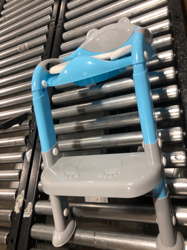 Photo 1 of  Potty Training Seat Step Stool Ladder Toddlers,Potty Training Toilet Seat Kids ,Toilet Training Potty Chair for Boys Girls (Sky Blue)