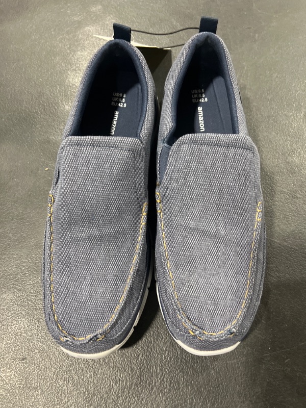 Photo 2 of Amazon Essentials Men's Canvas Slip on Loafer SIZE 9.5 Navy