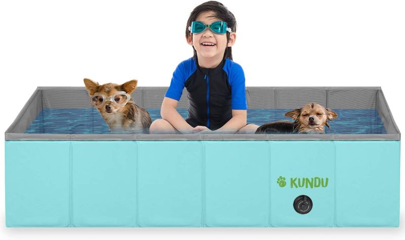 Photo 1 of Kundu Rectangular (43" x 27" x 12") Heavy Duty Pets & Kids PVC Outdoor Pool/Bathing Tub - Portable & Foldable - Large
