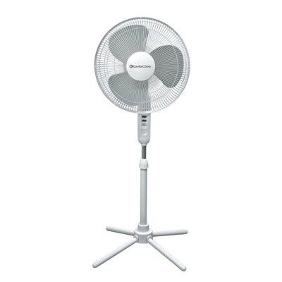 Photo 1 of Comfort Zone 16" Oscillating Stand Fan White

