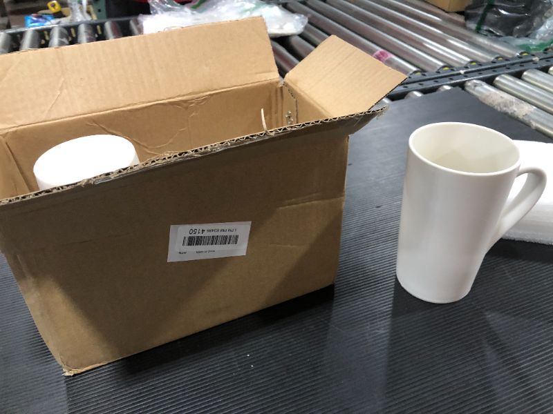 Photo 1 of 2 PACK LARGE BLANK CERAMIC MUGS, WHITE
