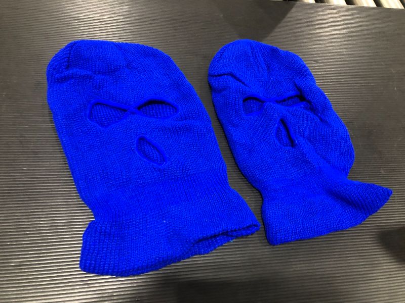 Photo 1 of 2 PACK BLUE WOVEN FACE MASKS