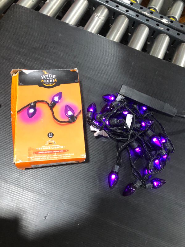 Photo 2 of 20ct LED Halloween String Lights Purple Flicker - Hyde & EEK! Boutique™ - Set of 2
