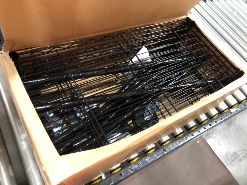 Photo 2 of Amazon Basics 5-Shelf Adjustable, Heavy Duty Storage Shelving Unit on 4'' Wheel Casters, Metal Organizer Wire Rack, Black (30L x 14W x 64.75H)