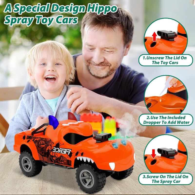 Photo 1 of Dinosaur Toys for Boy Toys - Dino Monster Spray Truck for Boys | Dynamic Kids Toys with Three Modes Game Spray Light | Toddler Toy Cars for Age 3 4 5 6 7 Boy Girl Gift | Dinosaur Toys for Kids 3-5 5-7
