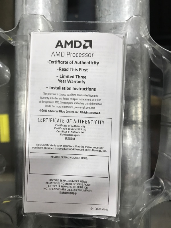 Photo 5 of AMD Ryzen 5 2nd Gen with Radeon Graphics - Ryzen 5 3400G Picasso (Zen+) Quad-Core 3.7 GHz Socket AM4 65W YD340GC5FHBOX Desktop Processor AMD Radeon.
