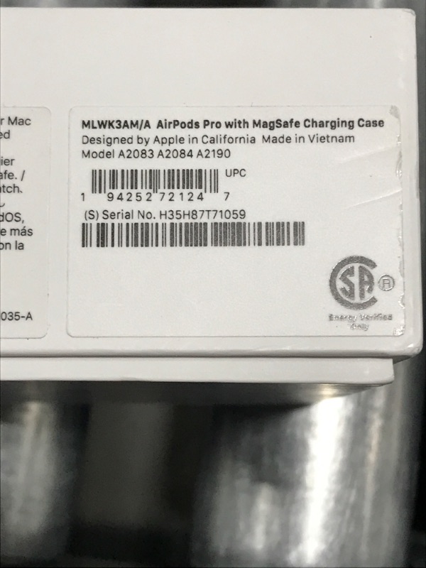 Photo 1 of Apple AirPods Pro with MagSafe Wireless Charging Case (Latest Model) **previously opened box**
