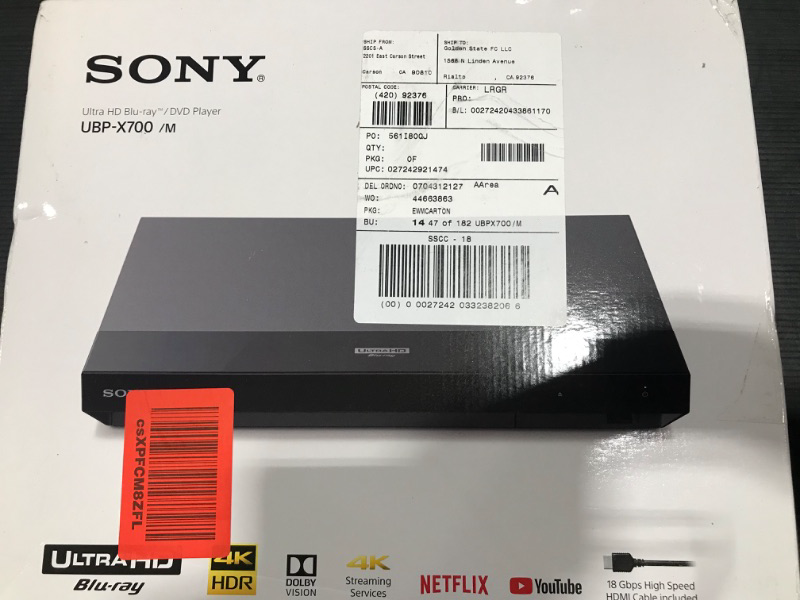 Photo 2 of Sony 4K Ultra HD Blu Ray Player 