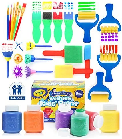 Photo 1 of  Glokers Early Learning Kids Paint Set, 28 Piece Mini ...