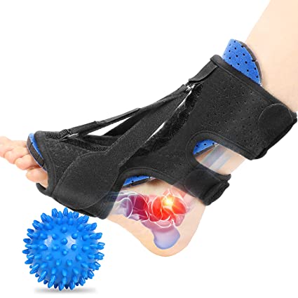 Photo 1 of 2022 New Version Plantar Fasciitis Night Splint, Adjustable Plantar Fasciitis Relief Night Splints for Plantar Fasciitis, Foot Drop Ankle Pain, Heel Pain, Achilles Tendonitis with 3 Fixing Straps