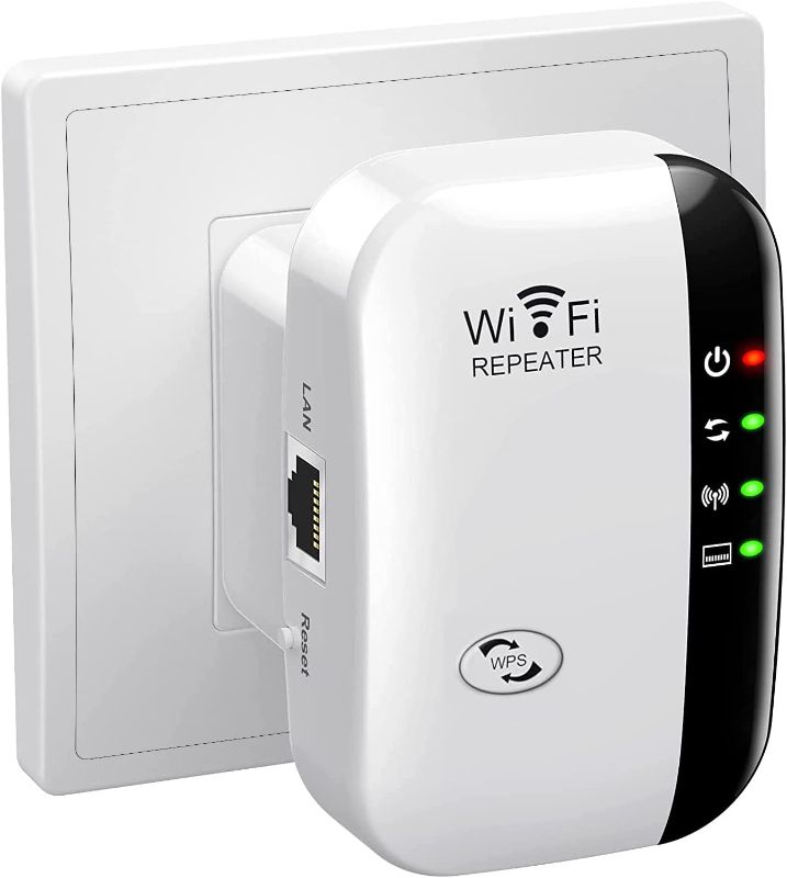 Photo 1 of WiFi Extender, WiFi Signal Booster Up to 3000sq.ft and 26 Devices, WiFi Range Extender, Wireless Internet Repeater, Long Range Amplifier with Ethernet Port, 1-Tap Setup, Access Point, Alexa Compatible
