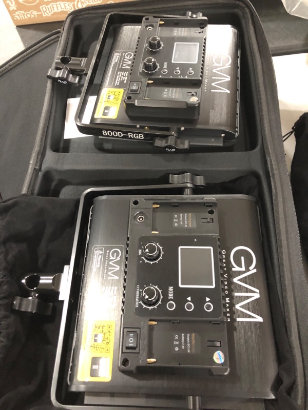 Photo 1 of GVM RGB LED Video Lighting Kit, 800D Studio Video Lights with APP Control, Video Lighting Kit for YouTube Photography Lighting, 3 Packs Led Light Panel, 3200K-5600K, 8 Kinds of The Scene Lights
